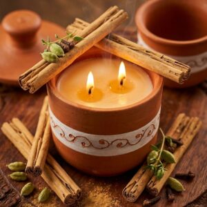 Natural Ceylon Cinnamon Scented Soy Wax Candle – Clay Pot