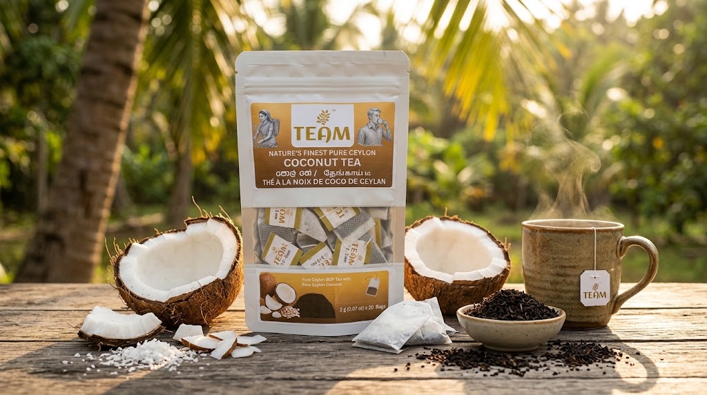 Ceylon Natural Coconut Tea – 20 Tea Bags - Image 2