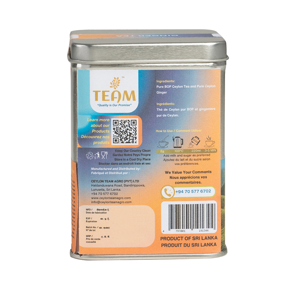 Ceylon Natural Ginger Loose Tea – 100g | 100% Natural Ceylon Tea - Image 2