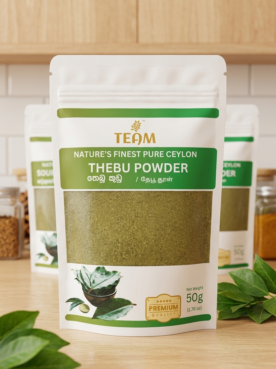 Dehydrated Ceylon Thebu Leaves Powder – 50g