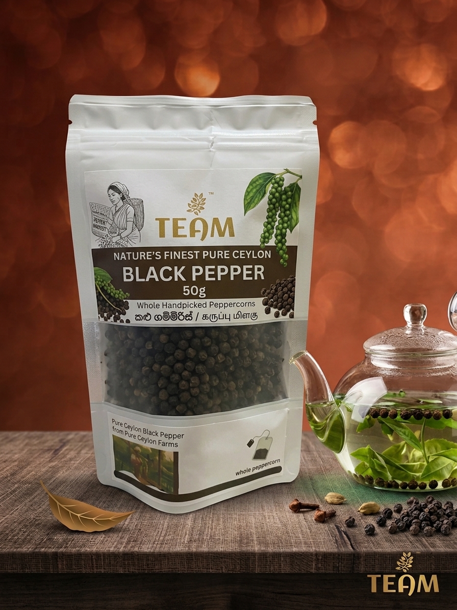 Ceylon Black Pepper – 50g | Premium 100% Natural Pepper