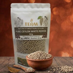 Ceylon White Pepper – 50g | Premium Washed White Pepper