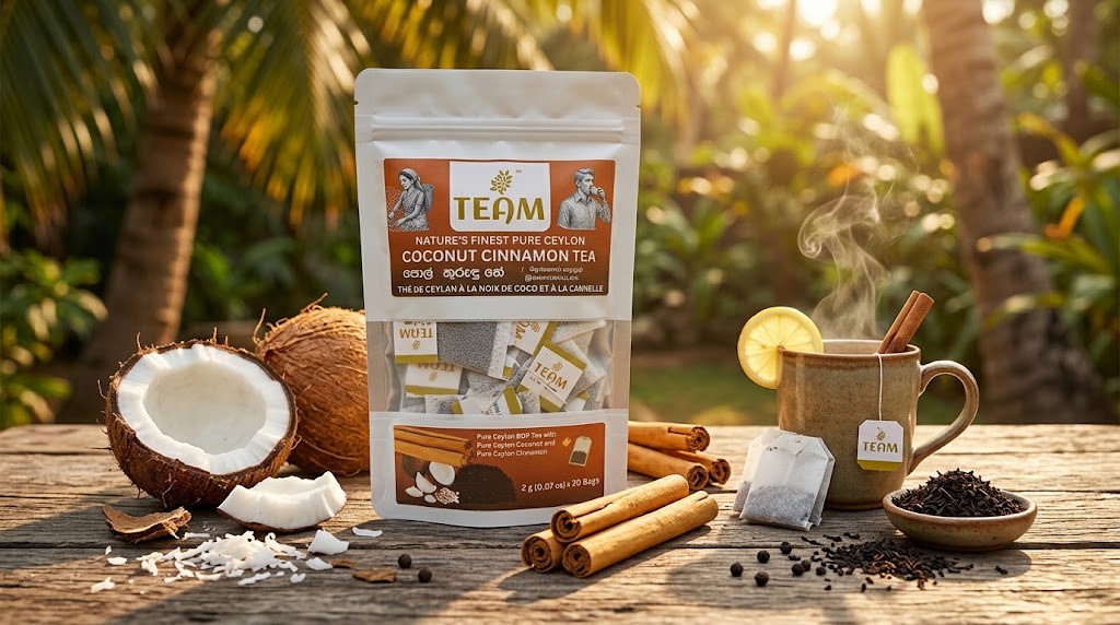 Ceylon Coconut Cinnamon Tea – 20 Tea Bags - Image 2