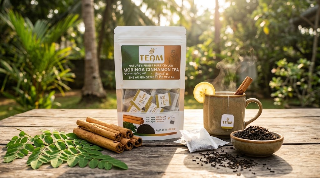 Ceylon Moringa Cinnamon Tea – 20 Tea Bags | Natural Herbal Blend - Image 2