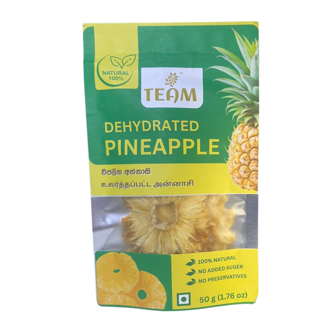 Ceylon Dehydrated Pineapple – 50g | Naturally Dried Tropical Fruit
