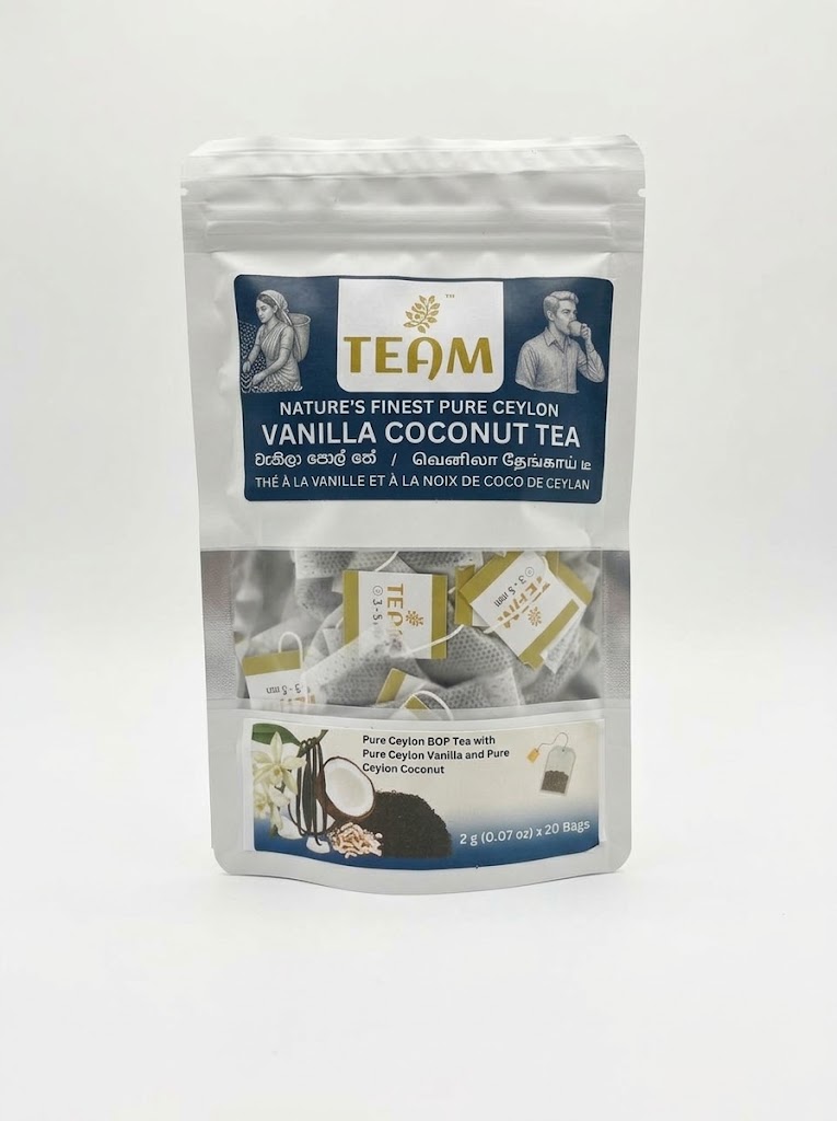 Ceylon Vanilla Coconut Tea – 20 Tea Bags | Natural Ceylon Blend